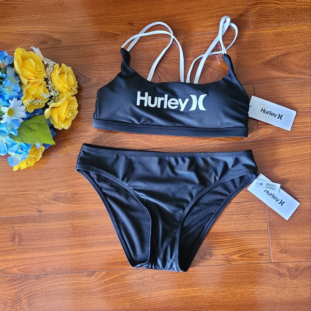 Hurley Black 2pc Bikini Sizes xLarge